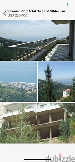 3Floors 500m total On Land 504m Land Mastita Blat Jbeil