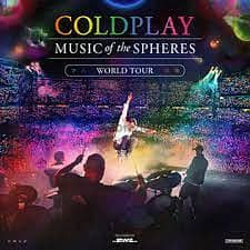 2 PLATINUM Coldplay Tickets (Seated Together) Lyon, France 25 June