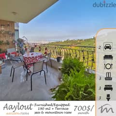 Mansourieh-Aylout | Solar Panels | Fully Furnished/Equipped 190m² Ap