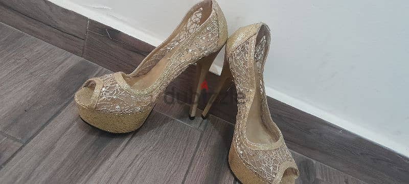 Gold Set Heels + bag 3