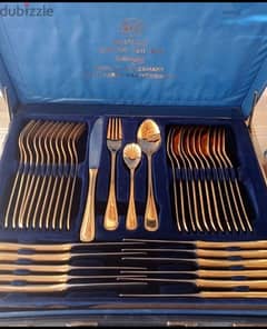 Solingen cutlery set Gold plated 24 karats