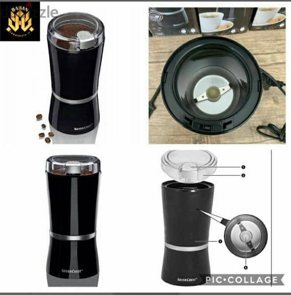 Silvercrest  electric coffee grinder _ stainless steel/ 3 #$ delivery. 2