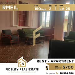 Furnished apartment for rent in Rmeil LA25