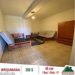 350$!! Studio for rent located in Broumana