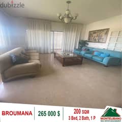 Apartment for Sale located in Broumana!!
