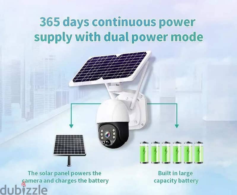 5MP OUTDOOR SOLAR 4G SIM CARD P2P PTZ IP CAMERA - كاميرا طاقة شمسية 0