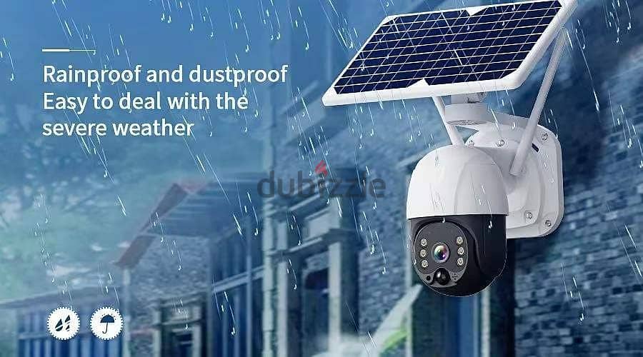 5MP OUTDOOR SOLAR 4G SIM CARD P2P PTZ IP CAMERA - كاميرا طاقة شمسية 1