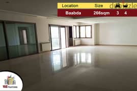 Baabda 266m2 | 70m2 Terrace | Excellent Condition | Spacious flat | PA