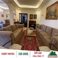 250,000$!! Apartment for Sale located in Haret Hreik