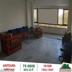 75000$!! Apartment for sale located in Aintoura Kesrouan