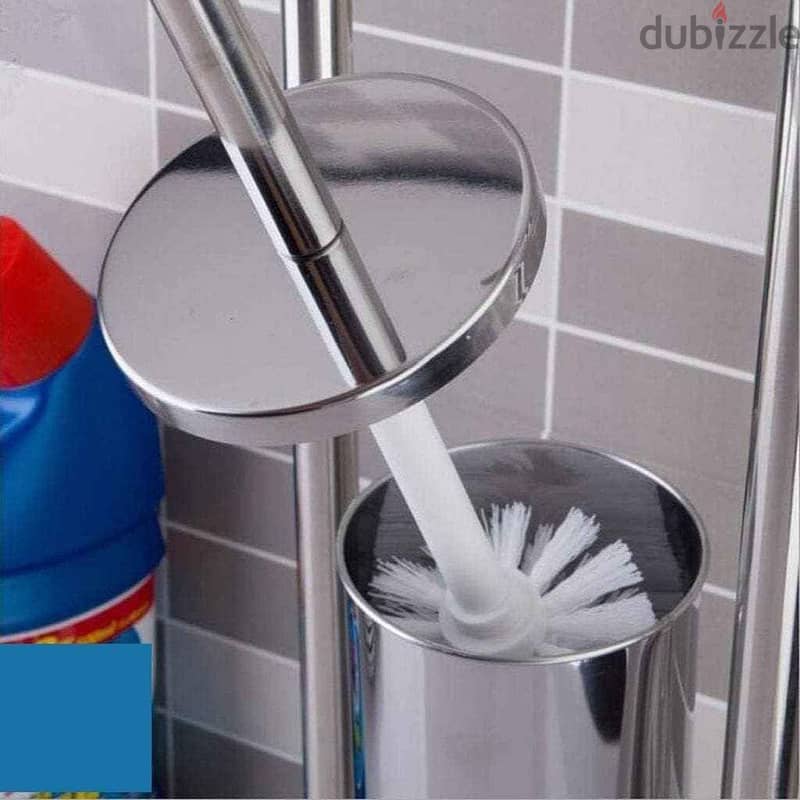 Toilet Paper Roll Holder Stand with Toilet Brush Brush ستاند حمام 2