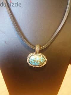 vintage sterling silver, leather, and turquoise