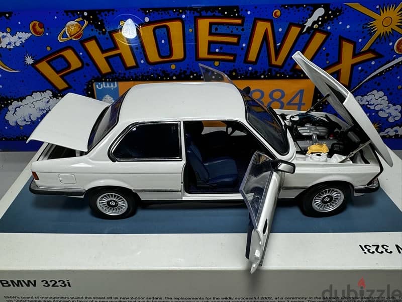 1/18 diecast Autoart RARE BMW 323i 1977 Alpine White #75111 MINT 5