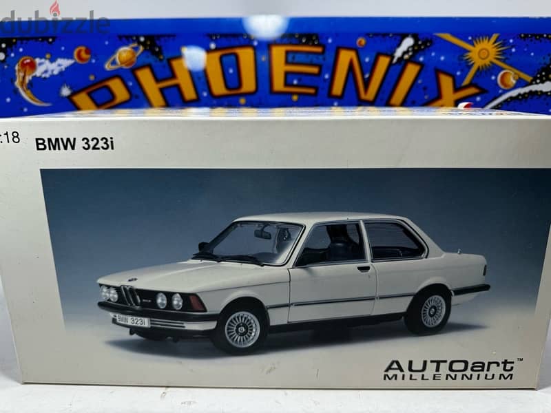 1/18 diecast Autoart RARE BMW 323i 1977 Alpine White #75111 MINT 12