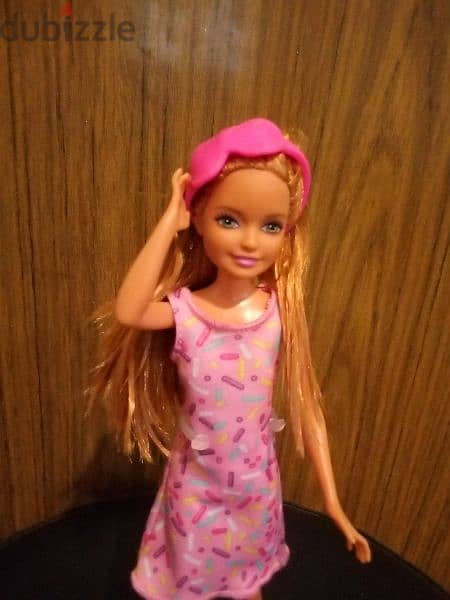 STACIE Barbie Smaller Sister Mattel as new doll unflex legs+Eyes Mask 4