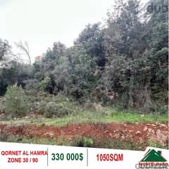 330,000$ Cash Payment!! Land For Sale In Qornet Al Hamra!!