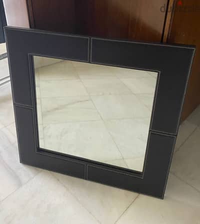 Wall Mirror with leather frame