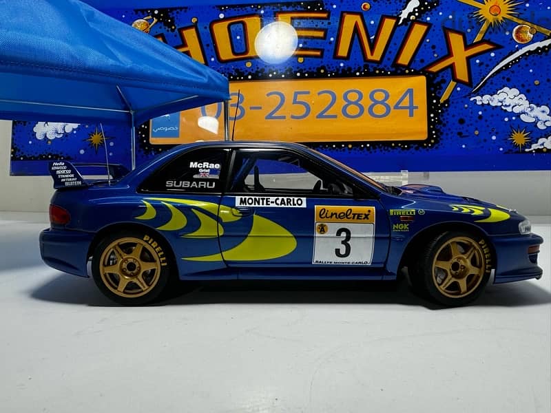 1/18 diecast Autoart Subaru Impreza WRC #3 Monte Carlo 1997 7