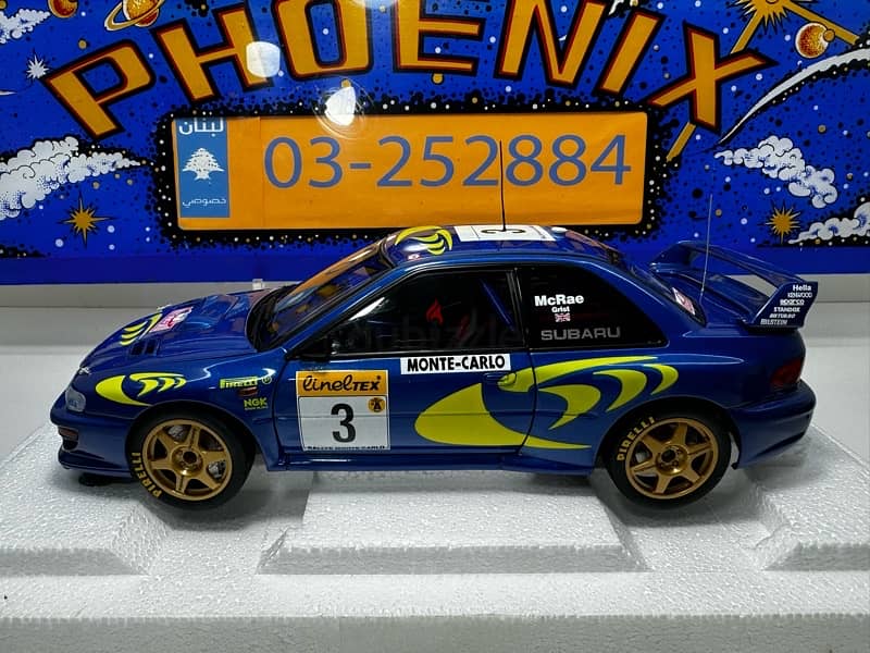 1/18 diecast Autoart Subaru Impreza WRC #3 Monte Carlo 1997 8