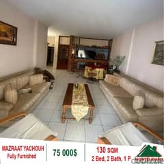 75000$!! Fully Furnished Apartment for sale located in Mazraat Yachouh