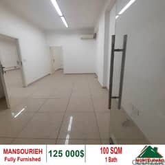 125000$!! Fully Furnished Office for sale located in Mansourieh