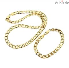 gold necklace and bracelet