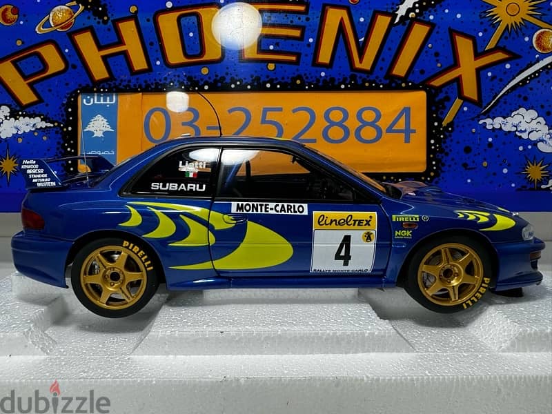 1/18 diecast Autoart Subaru Impreza WRC #4  Monte Carlo Winner 5