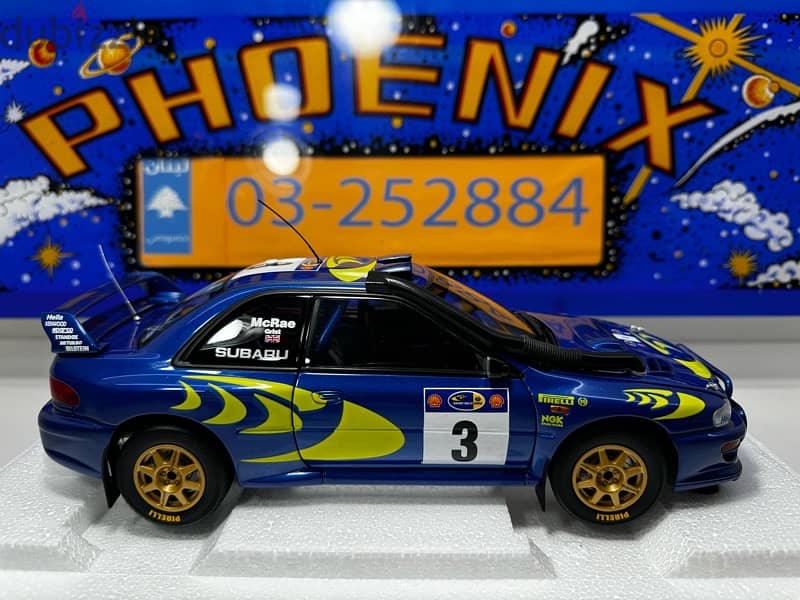 1/18 diecast Autoart Subaru Impreza WRC #3 Safari Winner 1997 15