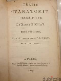 1819-medecine-livre de reference- traité d'anatomie descriptive,1819