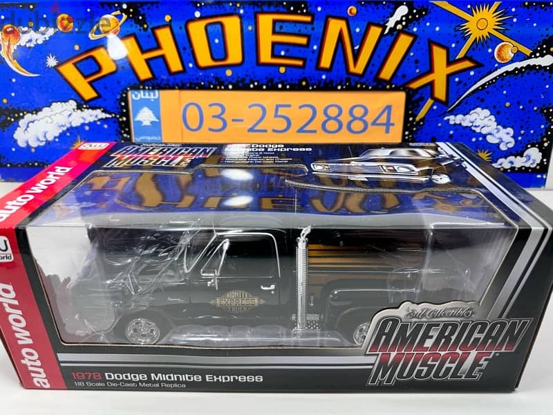 1/18 diecast Dodge Pick-up 1978 Midnight Express by Autoworld NEW SHOP 1