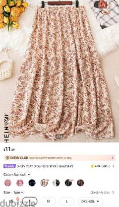 Pink Skirt Floral Shein