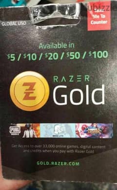 razor gold card 20$ and 10$