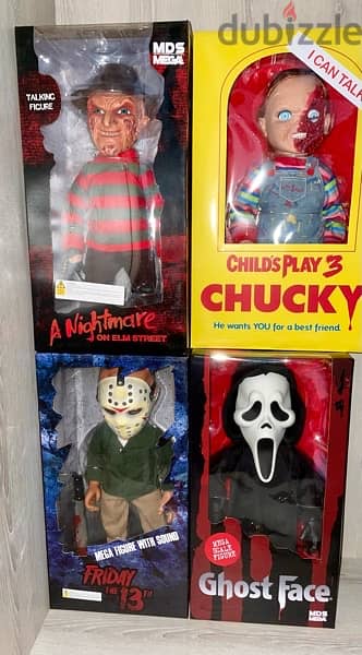 4 new Mezco original mega scale 15” talking horror figures