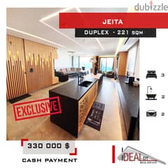 EXCLUSIVE ! Duplex for sale in Jeita 221 SQM REF#KZ242