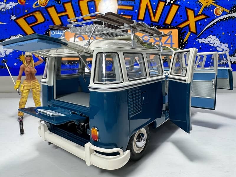 1/18 diecast VW bus T1 b Samba Winter Sport RARE LIMITED (NEW SHOP) 1