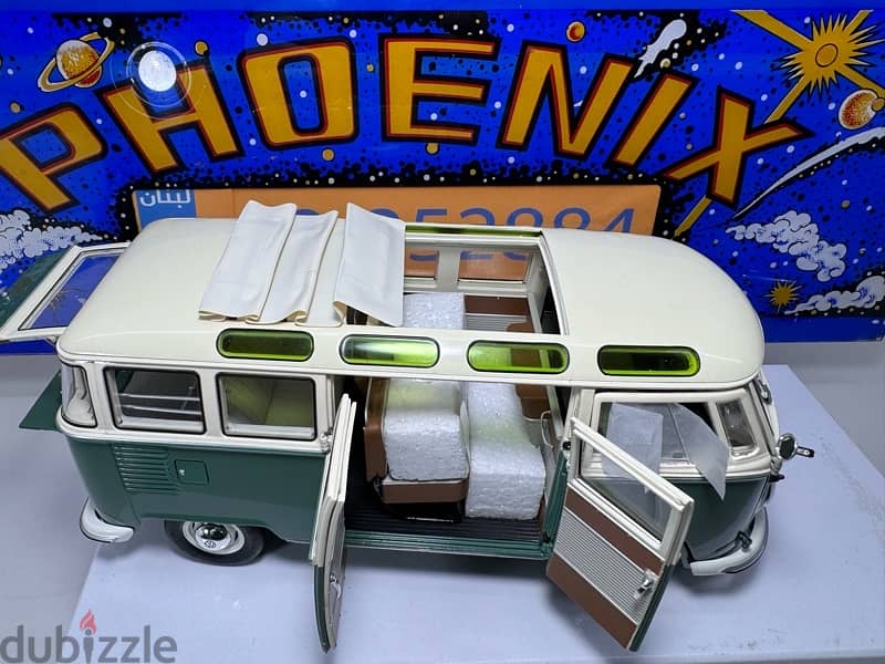 1/18 diecast VW bus T1 b Samba Green (NEW SHOP STOCK) 8