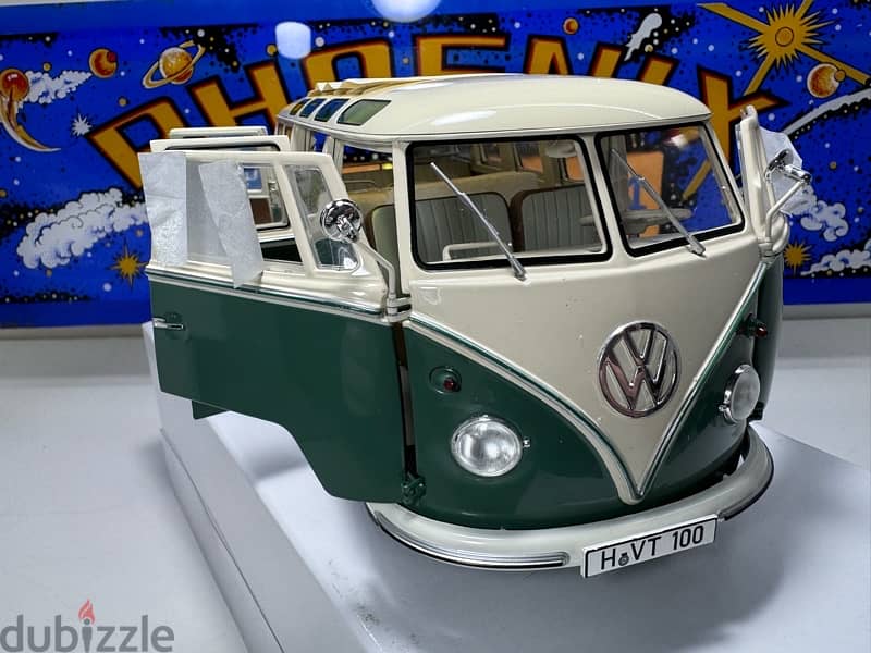 1/18 diecast VW bus T1 b Samba Green (NEW SHOP STOCK) 12