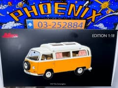 1/18 diecast VW bus T1A Camping Orange  (NEW SHOP STOCK)