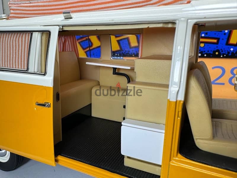 1/18 diecast VW bus T1A Camping Orange  (NEW SHOP STOCK) 2