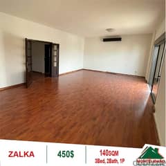 450$ Cash/Month!! Apartment For Rent In Zalka!!