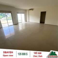 135,000$!!! Open View Apartment for sale located in Dbayeh!!