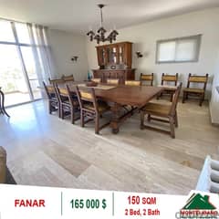165,000$!! Apartment for sale located in Fanar!!