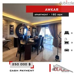 Furnished Apartment for sale in Awkar 180 sqm ref#MA5119