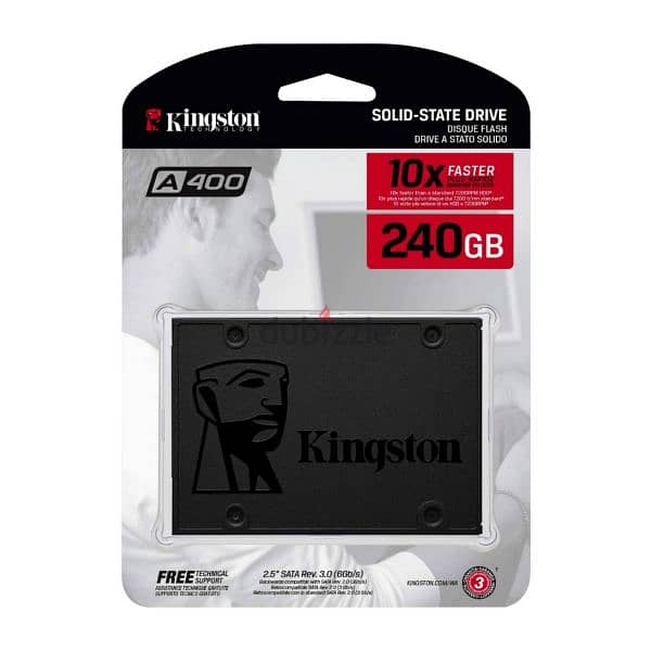 Kingston Internal SSD 240GB SSD A400 SATA 3 2.5" 1