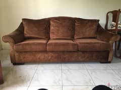 2 sofas brown