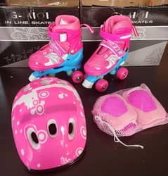roller skates with helmet & protection available in all sizes