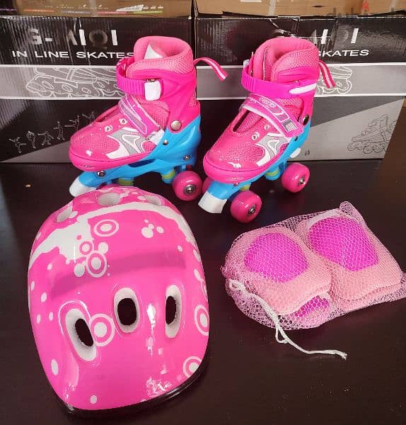 roller skates with helmet & protection available in all sizes 0