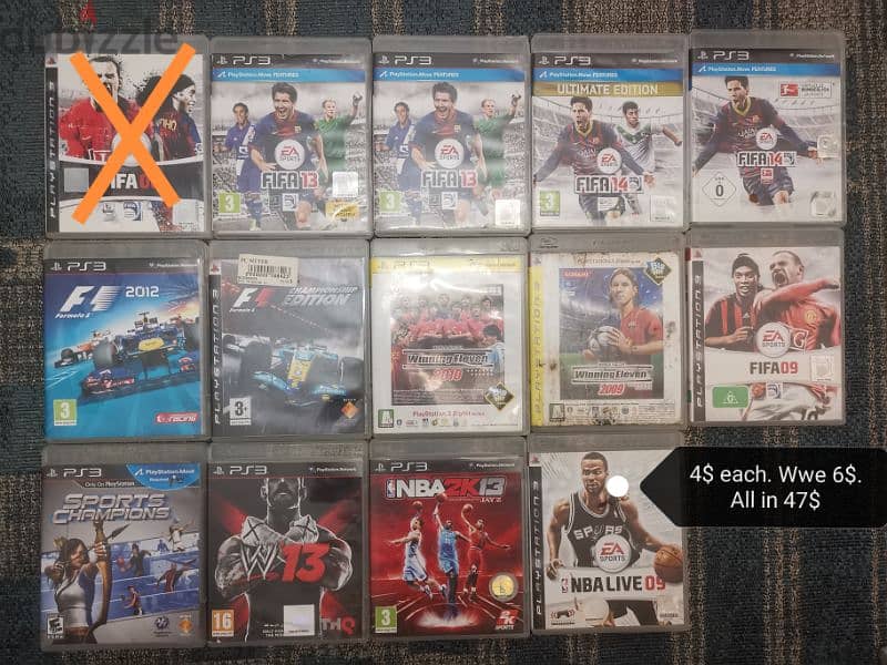 Ps3, ps4 and ps5 games used + ps3 consoles 12