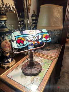 Tiffany desk lamp antiqueلمبادير انتيك من الروائع تيفاني فرنسي برونز