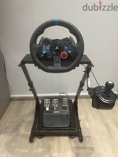 G29 Steering Wheel (FREE DELIVERY) with gear, paddles, stand.